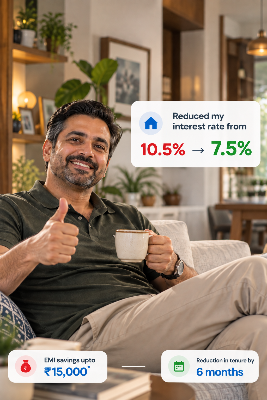 Happy homeowner giving a thumbs up